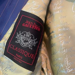 Jean Paul Gaultier Vintage Pinstriped Blazer Coat for Women